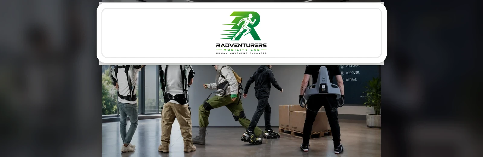 Radventurers Mobility Lab multi-product exoskeleton and wearable mobility technology showcase